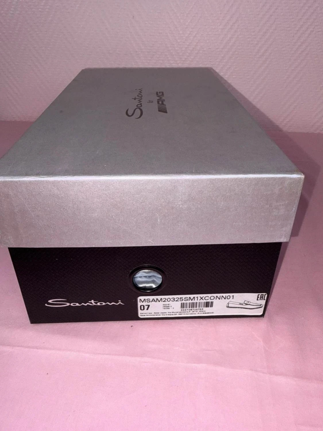 mocassins para homem santoni para amg homem tamanho 41 couro preto – photo 16